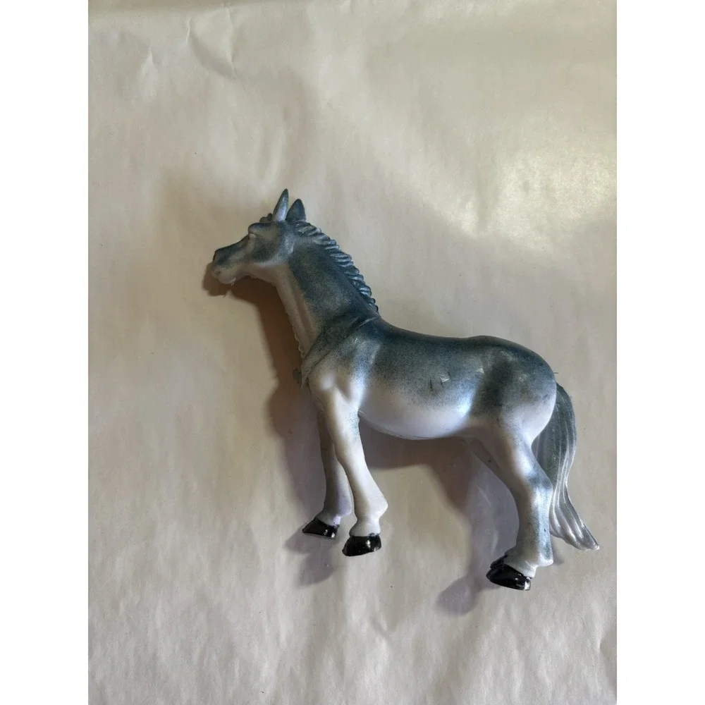 Vintage Hard Plastic Toy Horses Lot of 6 – Multicolor 1980s Style - Picture 3 of 7